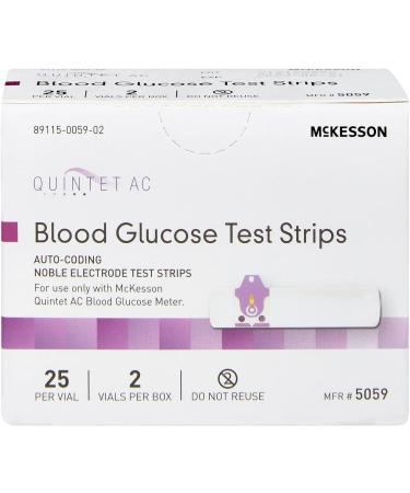 McKesson QUINTET AC Blood Glucose Test Strips - Auto Coding Noble Electrode Strips for Whole Blood Glucose Testing - 300 Strips (6 Packs) - Buy Online on GoSupps.com