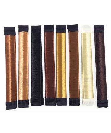 JZK Set of 8 Hair Bun Styling Tools - Donut Hair Bun Maker for Women & Girls | 8 Colors - DIY Hair Accessories - Buy Online on GoSupps.com