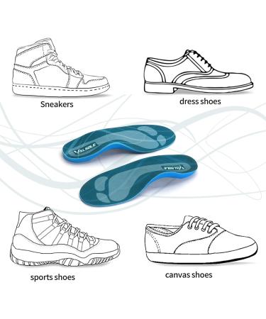 Plantar Fasciitis Arch Support Insoles for Women | Comfort Gel Orthotics for Running Heel Spur Flat Feet | EU 44-46 30cm Green - Buy Online on GoSupps.com