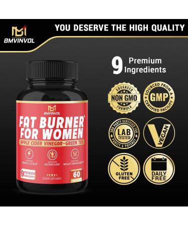 Women's Fat Burner: 9-in-1 Blend with Apple Cider Vinegar, Green Tea, Garcinia Cambogia, Green Coffee Bean & More - Buy Online on GoSupps.com