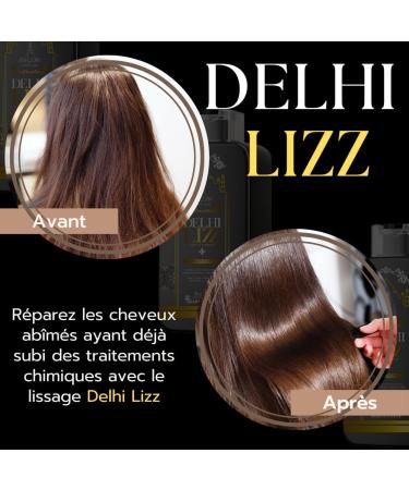 Delhi Lizz Indian Straightening 1 L Formalin Free Brazilian Hair Treatment For Smooth Silky and Shiny Hair Professional Indi - Buy Online on GoSupps.com