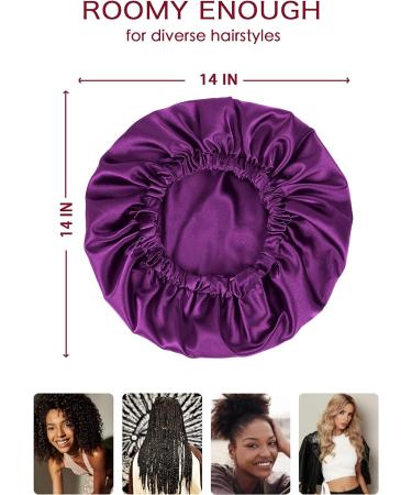 COMFYROLL Silk Satin Bonnet - Double Layered Cap for Curly Hair Protection - Buy Online on GoSupps.com
