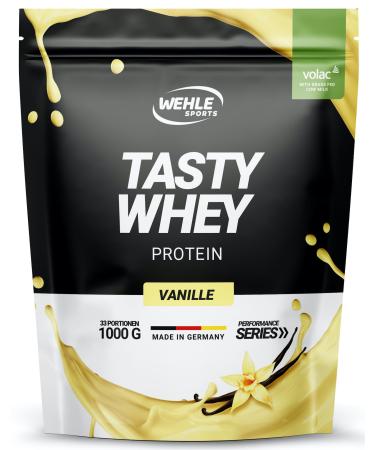 Whey protein (1000g) protein shake protein shake of high -quality whey protein 22g protein per portion protein shake with EAA & BCAA - Wehle Sports (1000g (1kg) vanilla) vanilla 1000g (1kg)