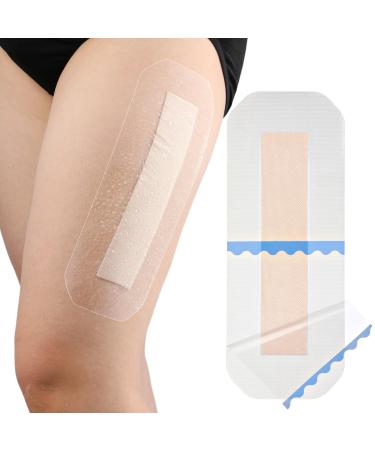 Waterproof Long Surgical Incision Bandages for Knee Replacement Surgery Silicone Adhesive Dressing with Non-Stick Pad Long Hip Wound Care Protector Shower Patches 4"x10" (Pack of 5) 4x10 Inch (Pack of 5)