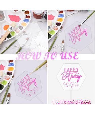 Vegcoo 10-Piece Empty Acrylic Cake Attachments Set | Round Cupcake & DIY Decorations for Birthdays & Weddings - Buy Online on GoSupps.com