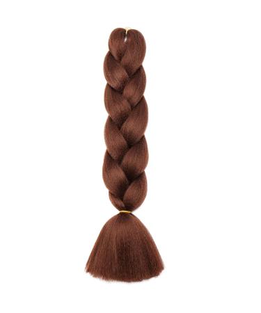 SEGO 24 Reddish Brown Braids Extensions | Crochet Hair Synthetic Kanekalon - 3 PCS Colorful Braiding Hair - Buy Online on GoSupps.com