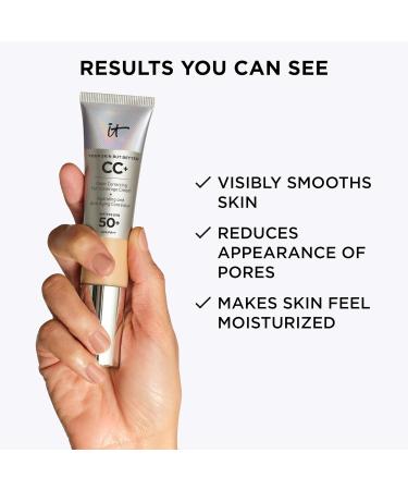 IT Cosmetics Your Skin But Better CC Cream SPF 50+ Cr me multi-usages hautement pigment e SPF 50 32 ml Cr me de jour anti- ge teint e fond de teint anti-cernes et soin en un beige quitable Beige quitable 32 ml (Lot de 1) - Buy Online on GoSupps.com