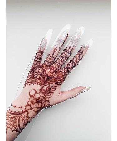 Acrylic Henna Hand Template for Temporary Tattoo Practice - Clear Plastic Body Art Tool - Buy Online on GoSupps.com