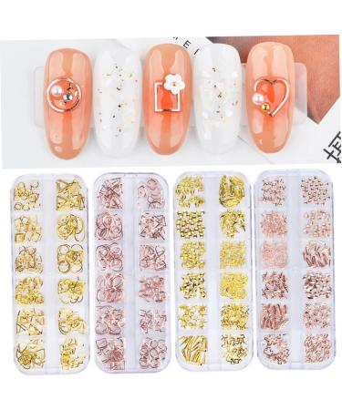 2 Boxes rose gold decorations nail tools nail decorations for nail art manicure tools nail accessories nail art decoration manicure decoration nail decor metal 3d Stud rivet - Buy Online on GoSupps.com