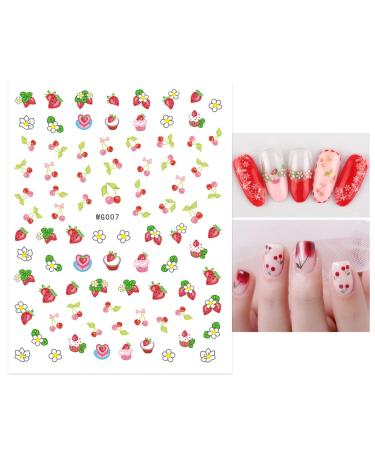 10 Sheets Summer Fruit Nail Art Stickers - Strawberry Lemon & Watermelon Designs for Kids & Women | Self-Adhesive Manicure Decals - Perfect Gift - Buy Online on GoSupps.com