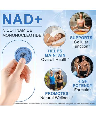 NAD Patches for Women & Men One-Stop Solution for Skin and Wellness Support | NMNH Resveratrol Hyaluronic Acid Vitamin C & Coq10 l Premium 8-Hour Time-Release Patch for Enhanced Absorption - Buy Online on GoSupps.com