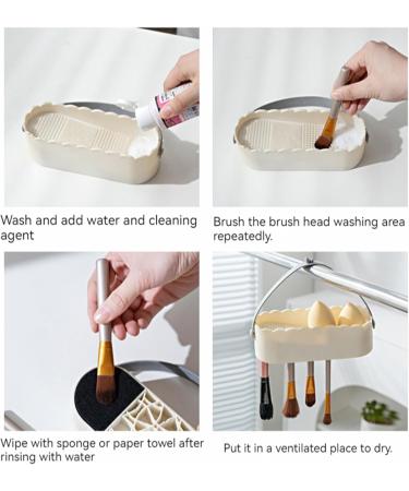 Buy Silicone Makeup Brush Cleaning Box - Wash & Dry Without Damage | Best Tool for Powder Puff & Brush Care - Buy Online on GoSupps.com