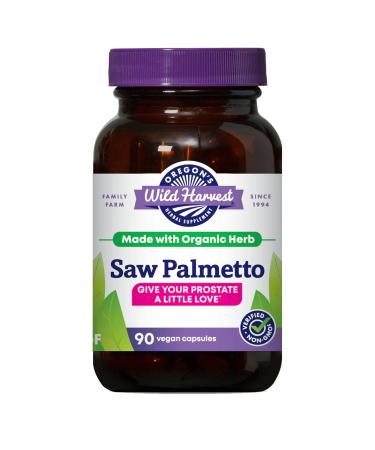 Oregon's Wild Harvest Certified Organic Saw Palmetto Capsules Non-GMO 1170 mg 90 Count - Buy Online on GoSupps.com