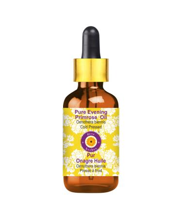 d ve herbes Pure Evening Primrose Oil (Oenothera biennis) with Glass Dropper Cold Pressed 15ml (0.50 oz)