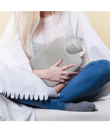 Hot Water Bottle with Soft Fluffy Cover - 500ml for Adults Pain Relief & Cosy Nights - Durable & Stylish - Perfect Gift in Pink - Buy Online on GoSupps.com
