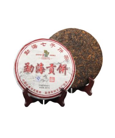 HQZM Yunnan Tribute Cake Puer Ripe U 357g Menghai Ripened Fragrance Puerh Black Tea Puer Tea
