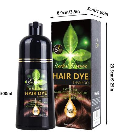 3 in 1 Hair Dye Shampoo Natural Plant Ingredients Black Hair Dye Shampoo Instant Hair Color Shampoo for Women and Men 500ml - Buy Online on GoSupps.com