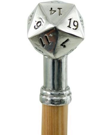 CAVAGNINI Italy-Walking Stick Made in Italy Lizard Handle. Nut 20 Faces D20. Steampunk Stick Elegant and Comfortable to be Used. Customizable Staff Length Final tip. - Buy Online on GoSupps.com