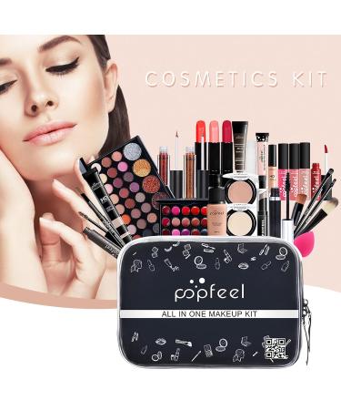 Complete Beginner Makeup Set | Multi-Purpose Essential Starter Bundle with Concealer Lip Gloss Eyeshadow Palette & Lipstick for All-in-One Beauty - Buy Online on GoSupps.com