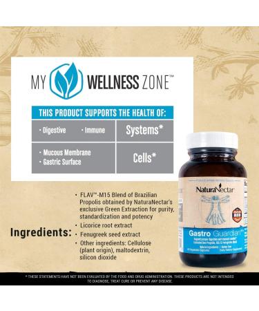NaturaNectar Gastro Guardian - 60 Vegetable Capsules for Digestive Health - Buy Online on GoSupps.com