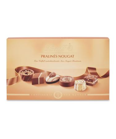 Lindt chocolate - chocolates for connoisseurs nougat |200 g |Pralin s box with 20 fine delicate melting nut nougat Creations in 10 varieties |Praline gift |Chocolate gift nougat 200 g