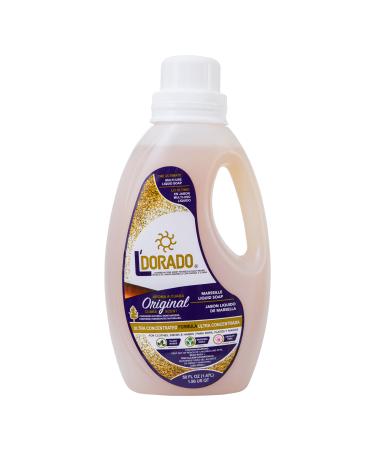 L'DORADO - The ultimate multi-use Spanish Cuaba Hispanic liquid soap 3 in 1 use for Dishes Hands & Clothes 50 Floz 1.47 Litre - Marseille soap Jabon de Cuaba Cuaba Liquid soap Jabon de Cuaba.