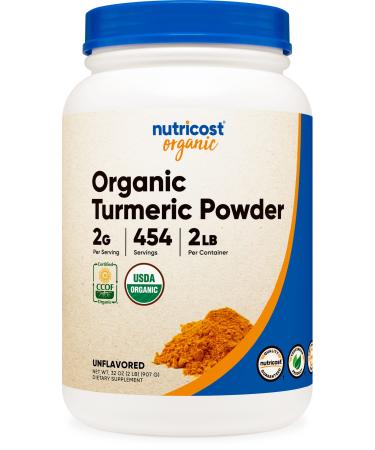 Nutricost Organic Turmeric Powder 2 LBS - Certified USDA Organic, Food Grade, Gluten Free, Non-GMO