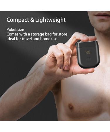 Electric Razor for Men Type-C Rechargeable Mini Electric beard Shaver with LCD Display Cordless Mens Rotary Razor IPX7 Waterproof Wet and Dry Shaver for Home and Travel use Easy to Clean & Carry - Buy Online on GoSupps.com