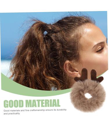KALLORY Toddler Hair Tie 4pcs Ponytail Fluffy Bands - Cute Animal Scrunchies for Girls & Women - Buy Online on GoSupps.com