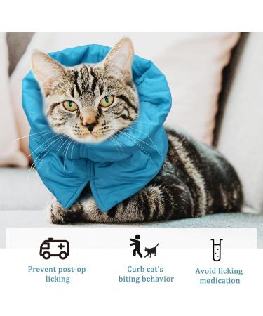 Cat Recovery Collar Soft Adjustable Cat Cone Collar Breathable Cat Neck Protector Elizabethan Collar Lightweight Waterproof Kitten Cone Alternative for Puppies Pets Stop Licking (S Blue) - Buy Online on GoSupps.com
