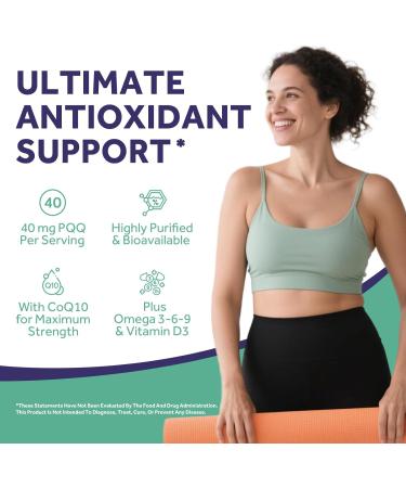 Doctor's Recipes PQQ Supplement 40 mg with CoQ10 Omega 3-6-9 Essential Fatty Acids Highly Purified and Bioavailable Brain Energy Heart Health Pyrroloquinoline Quinone Disodium Salt 120 Softgels - Buy Online on GoSupps.com