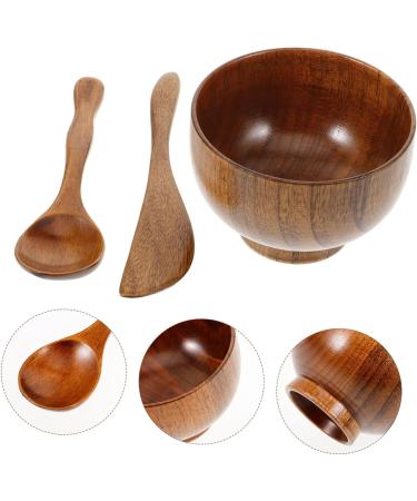 OUNONA Bol Pour Masque Facial En Bois Spatule Et Cuill re Pour M langer Masques Maison Et Salon De Beaut Accessoire Beaut Pour Soins Du Visage - Buy Online on GoSupps.com
