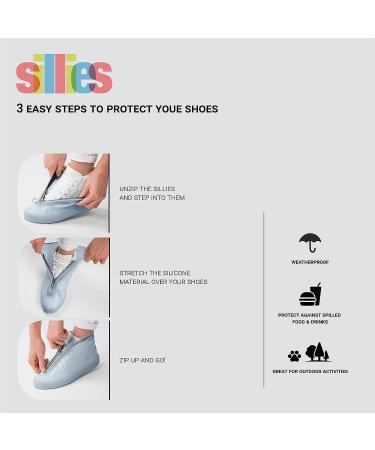 Waterproof Silicone Shoe Covers with Zipper - Non-Slip & Reusable for Rain, Snow, Mud - Includes Matching Pouch - Skyline Large - Buy Online on GoSupps.com