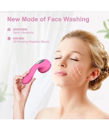 Sonic Facial Cleansing Brush with 4 Modes | Silicone Face Scrubber with Magnetic Bead | Waterproof Rechargeable Face Brushes for Cleansing, Exfoliating, and Massaging - Buy Online on GoSupps.com