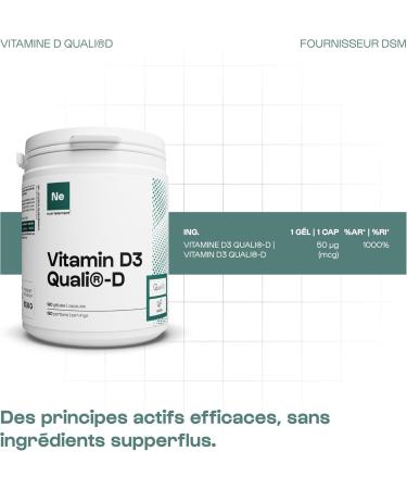 Nutrimuscle - Vitamin D Quali D - 120 capsules - 2000 IU/50 mcg per dose - Fat-soluble dietary supplement - Maintains bone integrity - Contributes to effective immune response - Buy Online on GoSupps.com