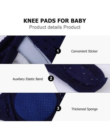 Buy Toddler Pads Baby Elbow Protectors Non-Slip Crawling Sleeves for Babies | Comfortable Navy Blue 1 Pair - Buy Online on GoSupps.com