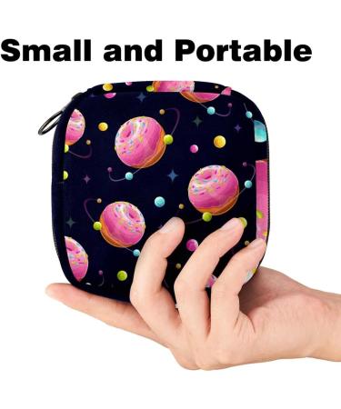 Portable Women's Binding Storage Bags | Menstrual Cup Pocket & Pads for Teen Girls | Space & Donut Planet Designs - Buy Online on GoSupps.com
