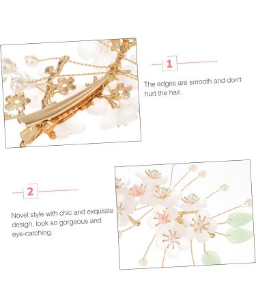 Beaupretty Flower Hair Clip Pairs antique hairpin headdress vintage chinese clip chinese style charms barrettes for girls flower tassel hairpin bride Acrylic Hanfu Hair Bows - Buy Online on GoSupps.com