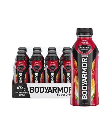 BODYARMOR SuperDrink Fruit Punch 473 mL Bottle Pack of 12