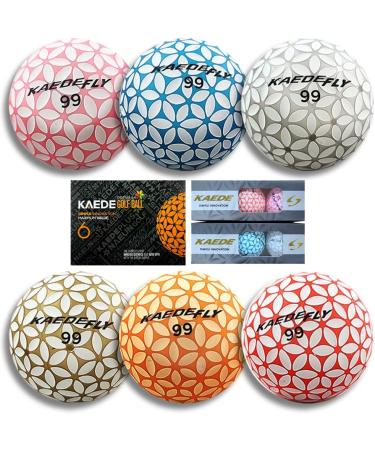 Kaede 2 Tone Colored Golf Balls (6-Pack) - Fly Distance Technology - Buy Online on GoSupps.com