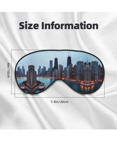 Chicago Print Unisex Eye Mask | Soft Light-Blocking Sleeping Mask for Comfort - Buy Online on GoSupps.com