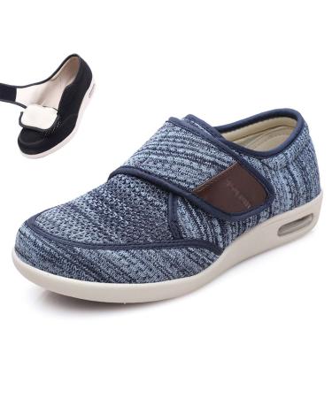 Men's Diabetic Shoes Wide Width Shoes Removable Memory Foam Insoles Lightweight for Diabetic Edema Plantar Fasciitis Men 11.5/Women 12.5 Light Blue Men 11.5/Women 12.5