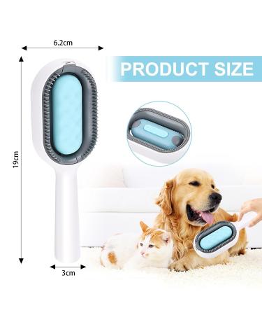 2-Piece Cat Brush Set | Portable Animal Hair Removal Brush with Water Tank | Multi-Functional Pet Cleaning Tool - Buy Online on GoSupps.com