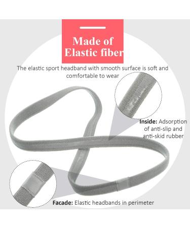 4 Pieces Thick Non-Slip Elastic Sport Headbands Hair Headbands for Women and Men (Black Gray White) - Buy Online on GoSupps.com