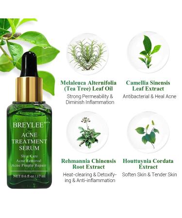 Tea Tree Acne Treatment Serum 17ml - Clear Severe Acne Breakouts and Repair Skin | Pimple Remover - 0.6 Fl Oz - Buy Online on GoSupps.com