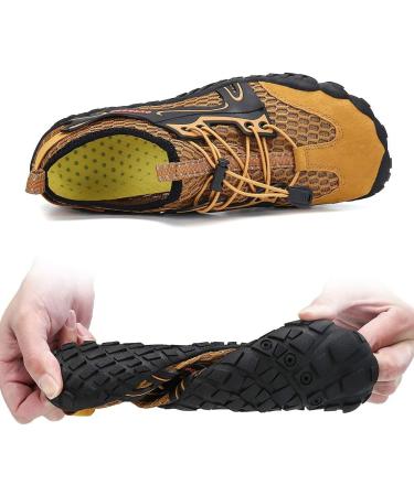 Men's Aqua Shoes | Fast-Drying Water Shoes for Kids & Adults | Non-Slip & Barefoot Beach Footwear - EU 41 Brown - Buy Online on GoSupps.com