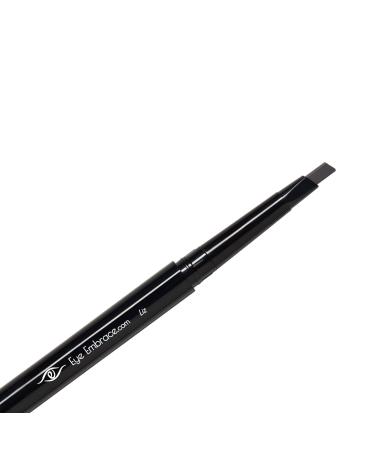 Eye Embrace Liz: Medium Gray Eyebrow Pencil – Waterproof, Double-Ended Automatic Angled Tip & Spoolie Brush, Cruelty-Free