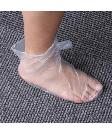 200 Disposable Foot Covers - Plastic Paraffin Booties for Pedicure | International Shipping - Buy Online on GoSupps.com
