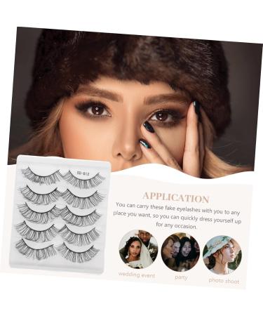 POPETPOP 5 Pairs eyelashes eyelashes slim extend eye lashes bar 5d False Eyelashes Russia supplies eyelash fake eyelash for women fake lashes fluffy Miss curly girl - Buy Online on GoSupps.com