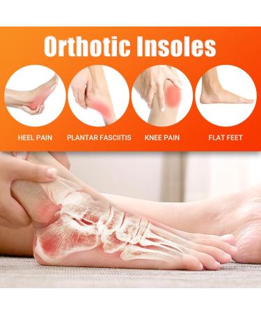 TOPSOLE Orthotic Insoles | Plantar Fasciitis Arch Support Inserts | Orthopedic Insoles for Flat Feet, High Arch, Metatarsalgia | Shock Absorption Comfort | Men Women UK-8-27cm(10.6in) - Red - Buy Online on GoSupps.com